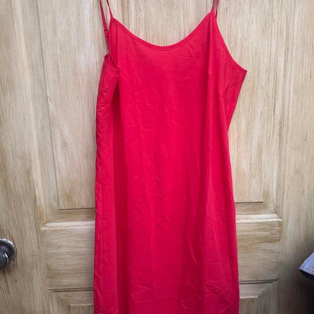 Nanette Lepore Red Slip Dress Y2K Minimalist Cami Dress Size 4
